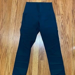 lululemon leggings ankle length - dark turquoise/blue-green color, size 4
